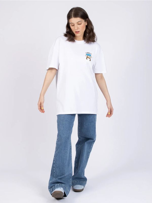 T-shirt Pippi Longstocking Hanging by the Knees - White