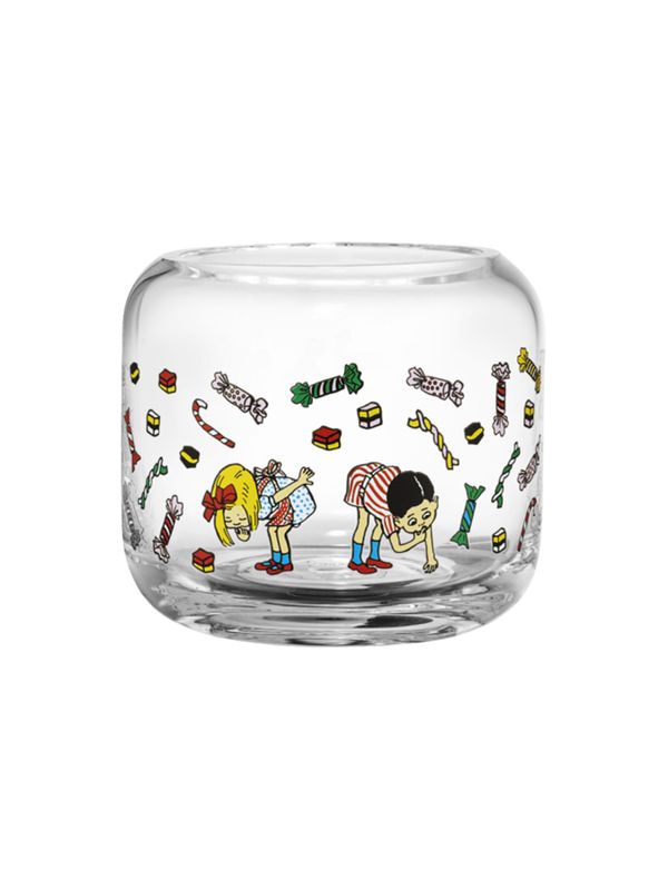 Candle holder Pippi Longstocking - Clear glass