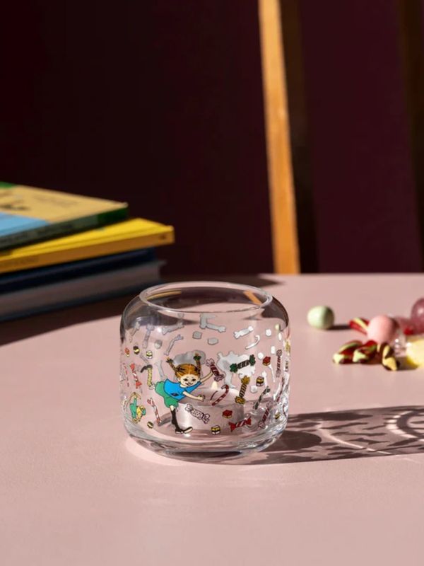 Candle holder Pippi Longstocking - Clear glass