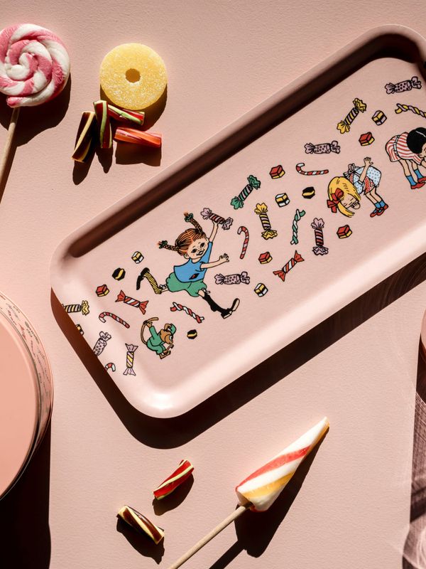 Godisbricka Pippi Långstrump 27x13 cm - Rosa