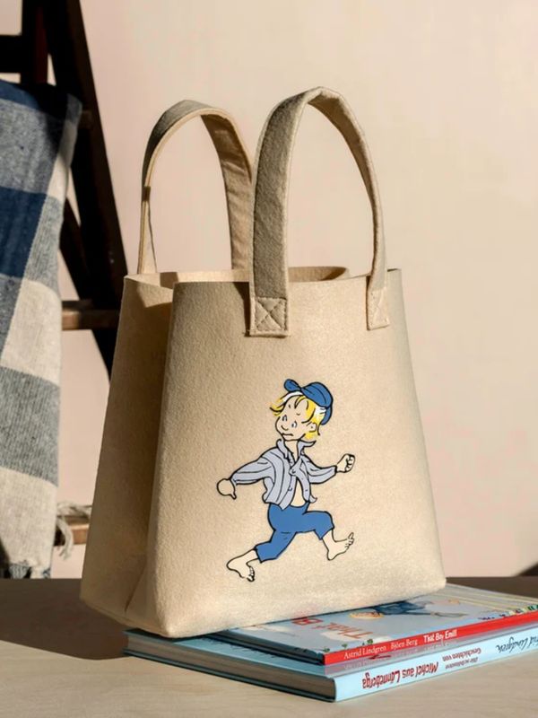 Tygkasse Emil i Lönneberga - Beige