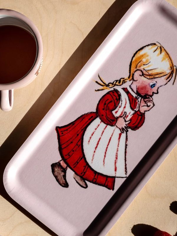 Tray Emil in Lönneberga 27x13 cm - Ida, pink