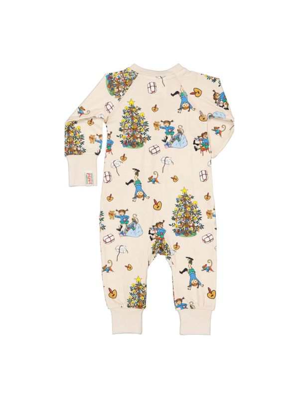 Weihnachts-Pyjama Pippi Langstrumpf Baby – Beige