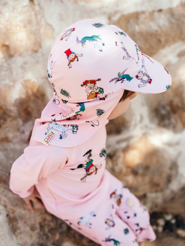 UV-Schirmmütze mit Nackenschutz Pippi Langstrumpf – Rosa