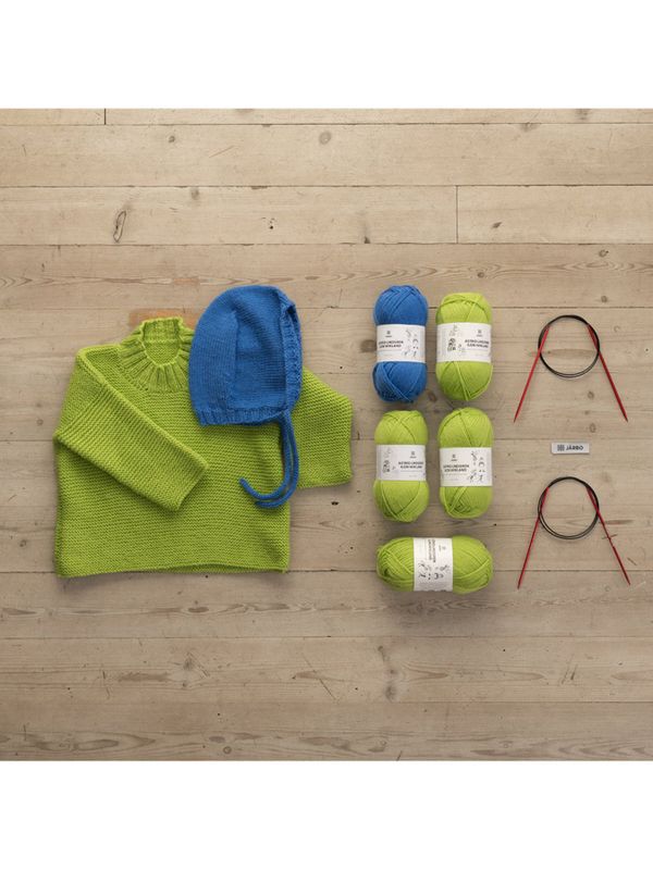 Knitting-Kit bonnet and sweater The Children of Noisy Village