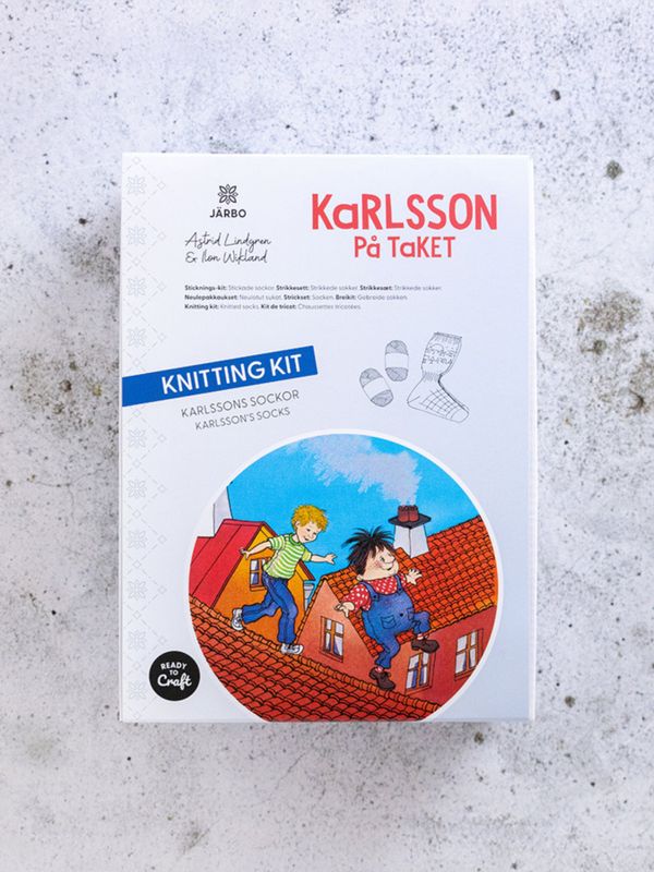 Knitting-Kit socks Karlsson on the Roof