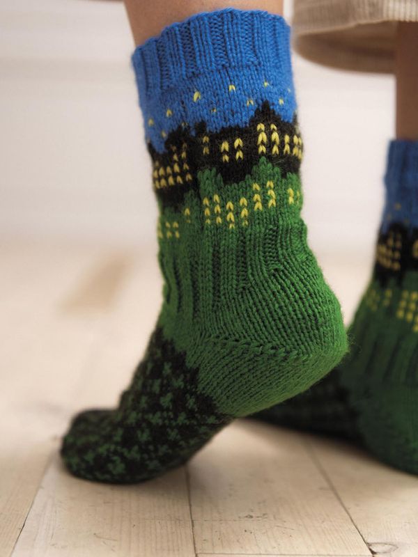 Knitting-Kit socks Karlsson on the Roof