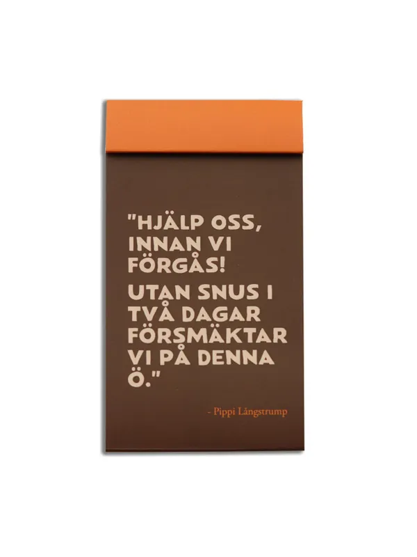 Anteckningsblock Mini Pippi Långstrump "Utan snus"