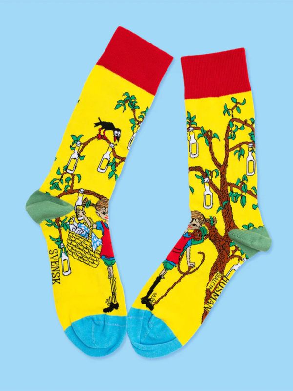 Strumpor Pippi Långstrump Sockerdricka - Vuxen - Gul