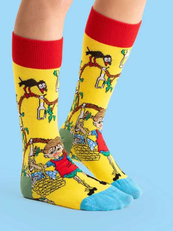 Strumpor Pippi Långstrump Sockerdricka - Gul