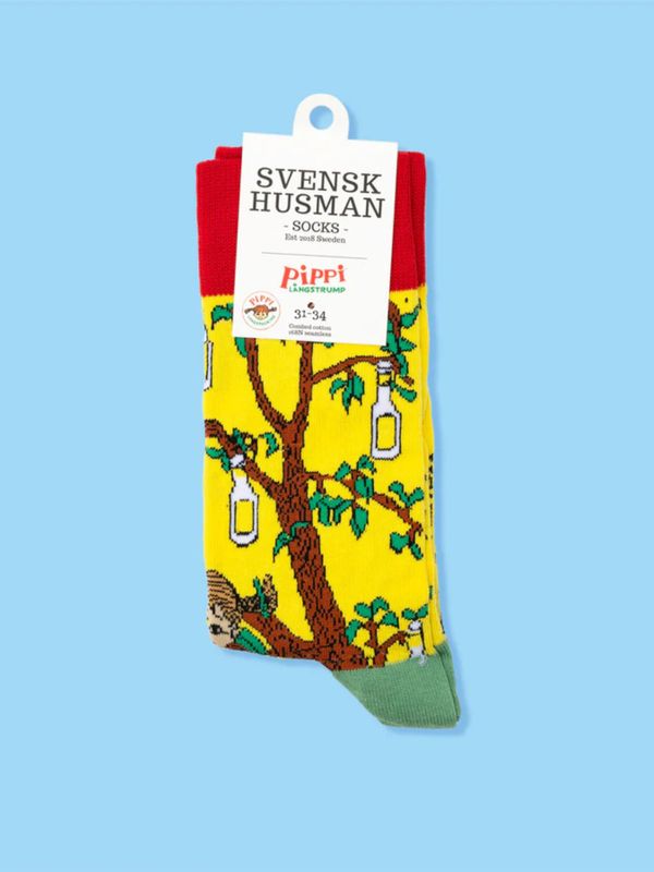 Strumpor Pippi Långstrump Sockerdricka - Gul