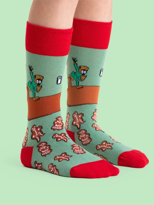 Strumpor Pippi Långstrump bakar Pepparkakor - Grön