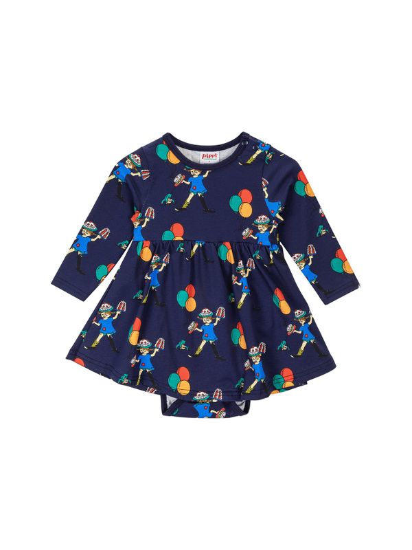 Bodyklänning Pippi Långstrump baby - Blå