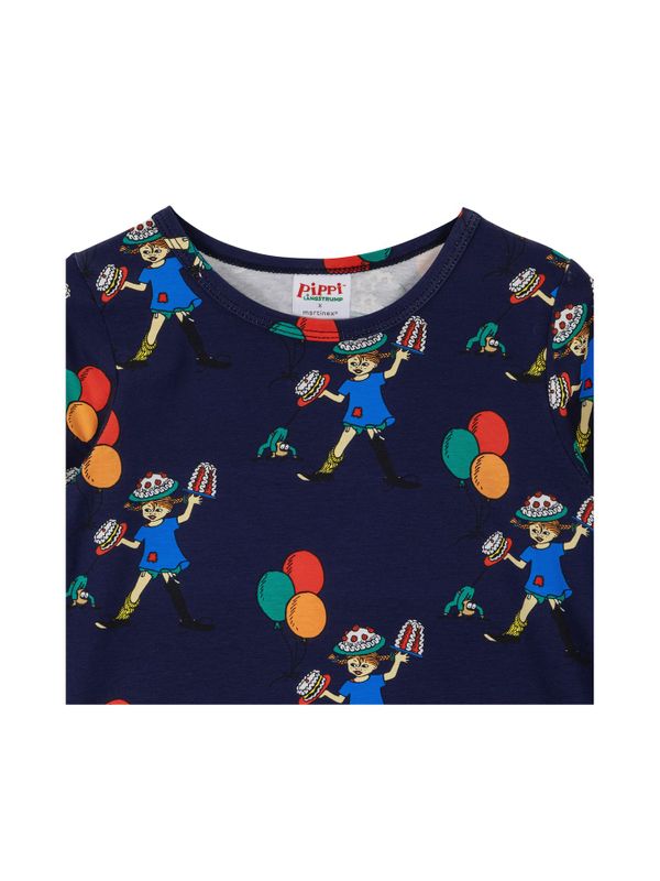 Pippi Långstrump klänning - Blå