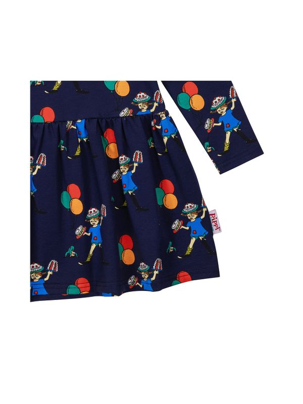 Pippi Långstrump klänning - Blå