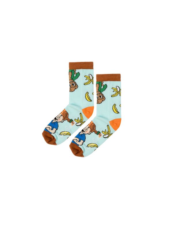 Socks Pippi Longstocking and Mr.Nilsson - Blue