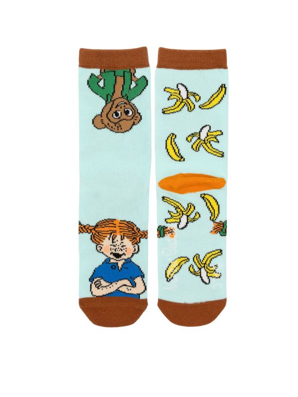 Socks Pippi Longstocking and Mr.Nilsson - Blue