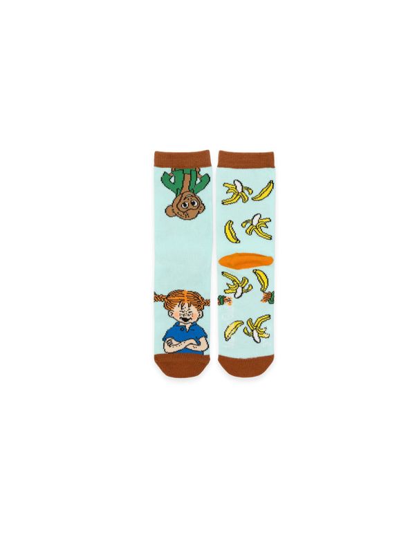 Socks Pippi Longstocking and Mr.Nilsson - Blue