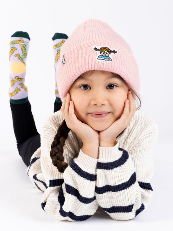 Socks Pippi Longstocking and Little Old Man - Purple