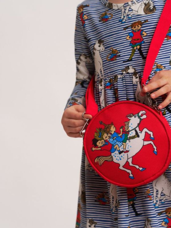 Axelremsväska Pippi Långstrump - Röd