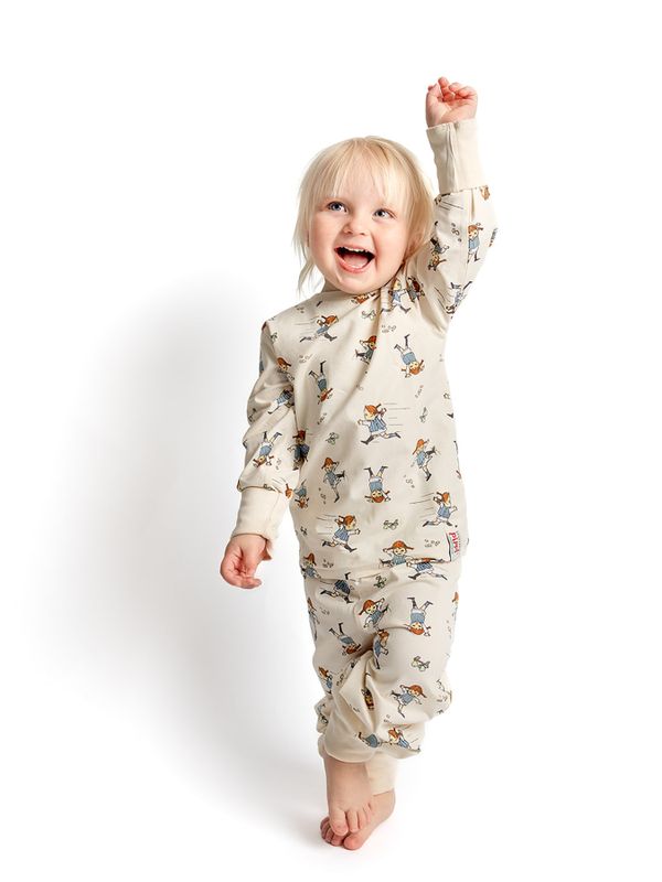 Schlafanzug Pippi Langstrumpf – Beige