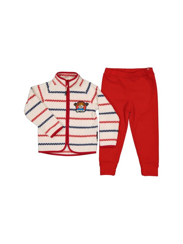 Fleece-Set Pippi Langstrumpf – Weiß/Rot