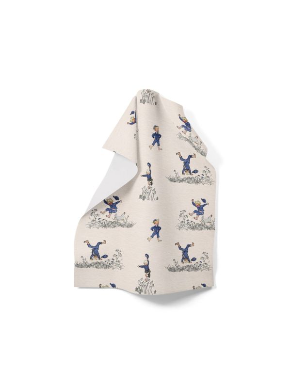 Kitchen towel Emil in Lönneberga Happy - Offwhite