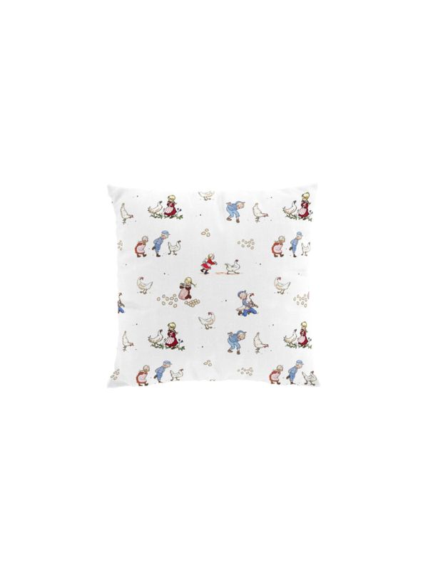 Kuddfodral Emil & Ida i Lönneberga - Vit