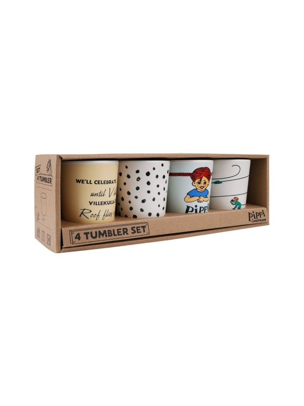 Becher-Set Pippi Langstrumpf RPET – 4er-Pack
