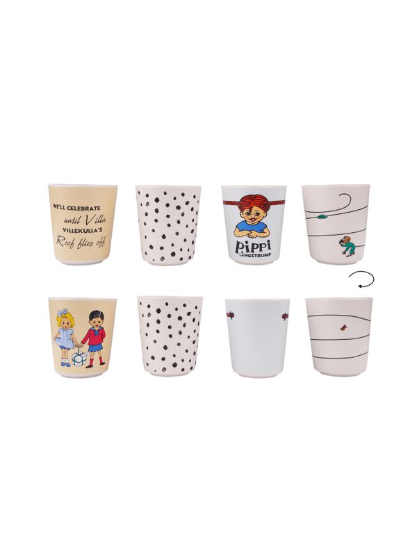 Becher-Set Pippi Langstrumpf RPET – 4er-Pack