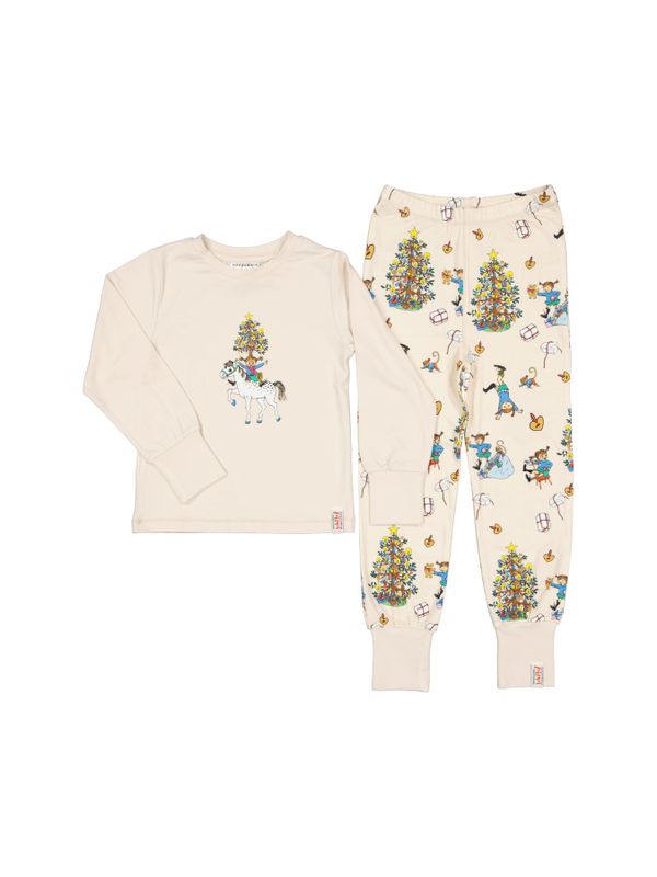 Weihnachts-Pyjama Pippi Langstrumpf - Beige