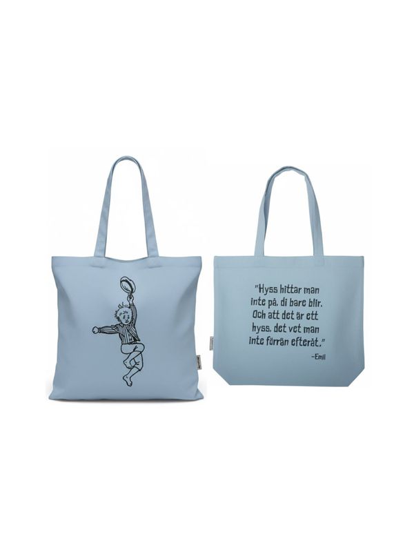 Totebag Emil in Lönnberga embroidered - Light blue
