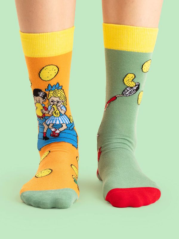 Strumpor Pippi Långstrump bakar pannkakor, vuxen - Multi