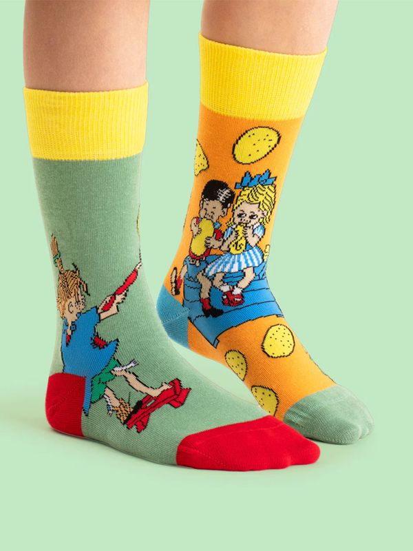 Strumpor Pippi Långstrump bakar pannkakor - Multi