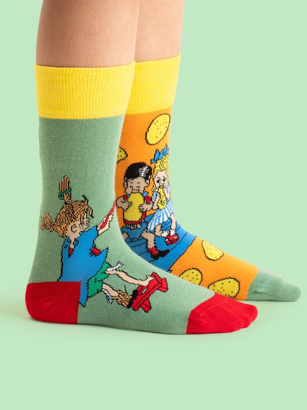 Strumpor Pippi Långstrump bakar pannkakor - Multi