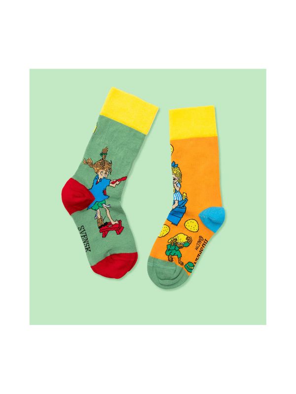 Strumpor Pippi Långstrump bakar pannkakor - Multi