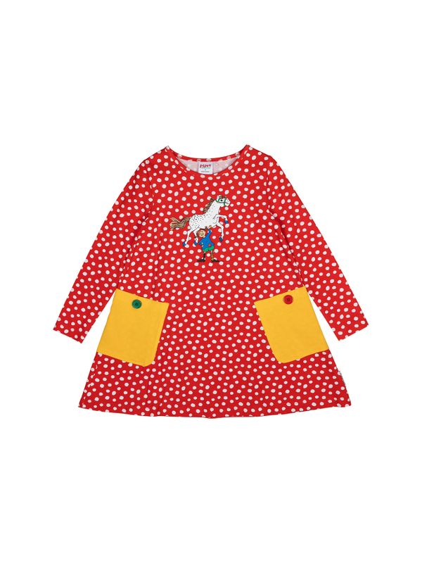 Prickig klänning Pippi Långstrump - Röd