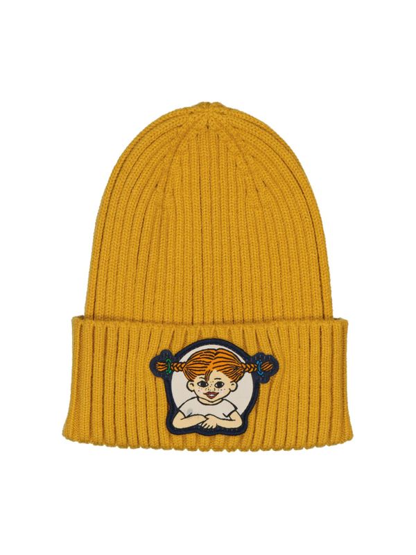 Knitted beanie Pippi Longstocking - Yellow