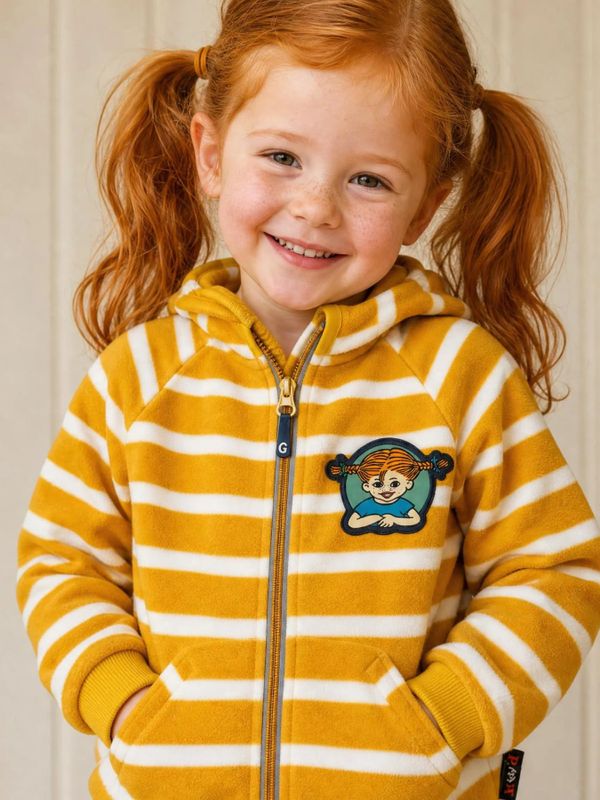 Wind fleece jacket Pippi Longstocking - Yellow