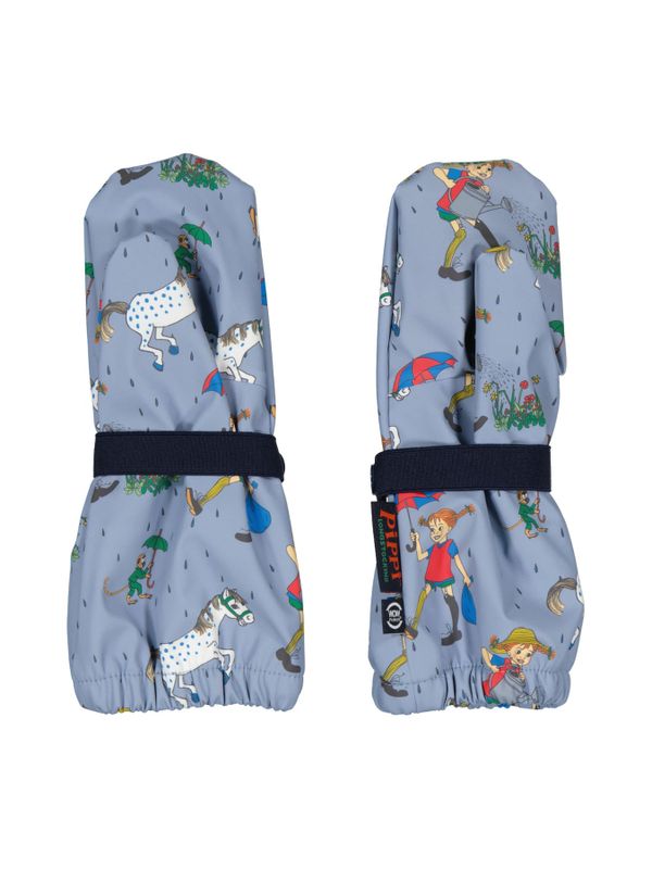 Rain mittens Pippi Longstocking - Denim blue