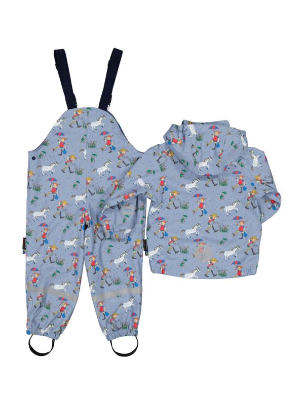 Rain Set Pippi Longstocking Fleece Lined - Denim blue