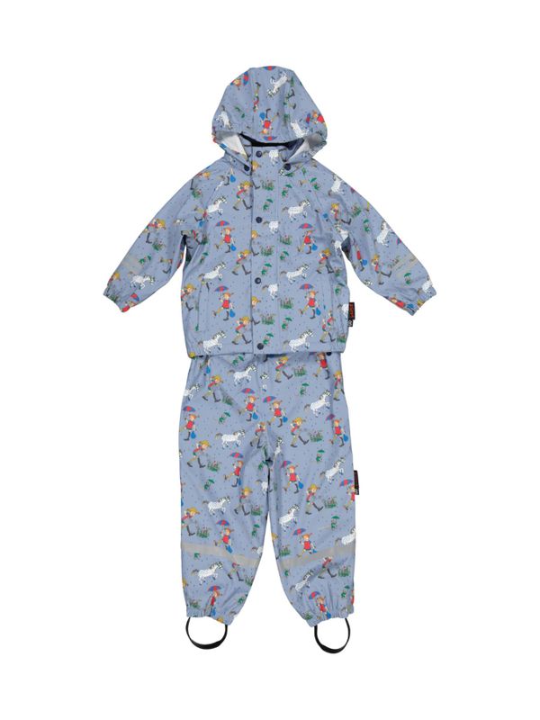 Rain Set Pippi Longstocking Fleece Lined - Denim blue