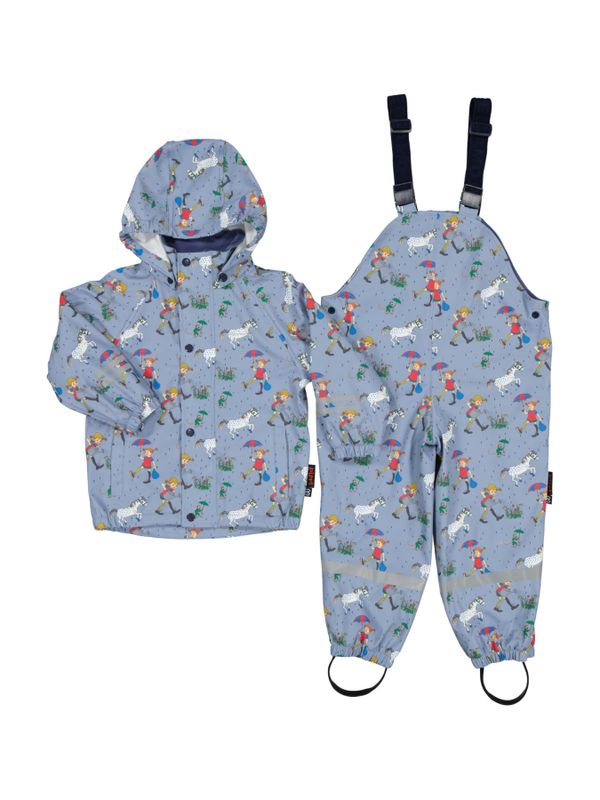 Rain Set Pippi Longstocking Fleece Lined - Denim blue