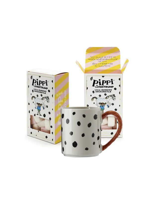 Presentkit Mugg & Godis - Pippi Långstrump - Lilla Gubben