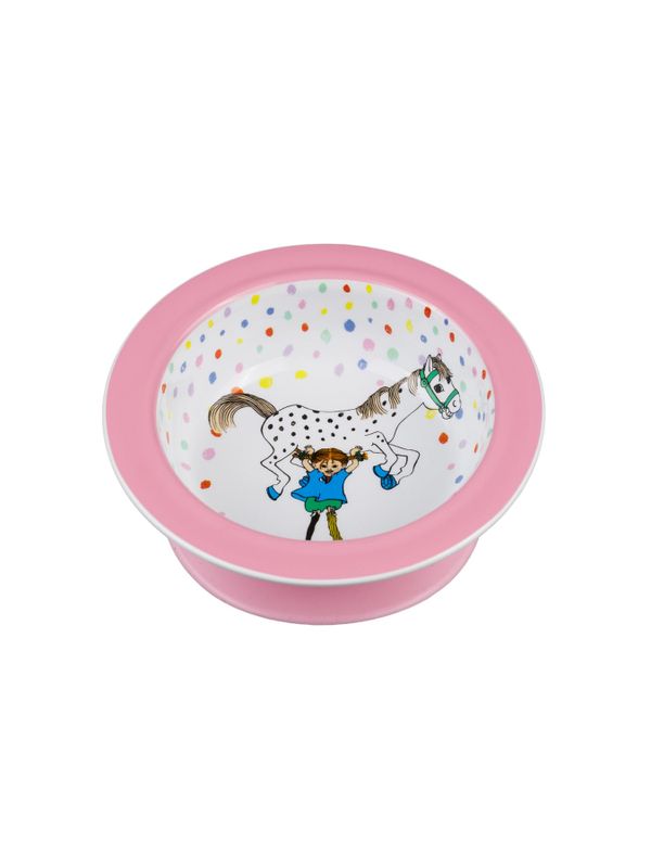 Suction plate with pink rim Pippi Longstocking Birthday
