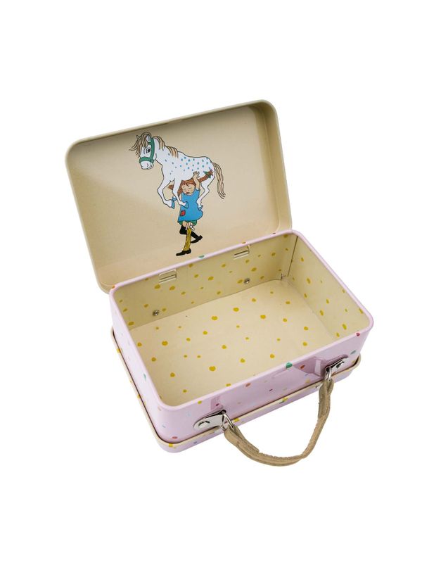 Small tin box Pippi Longstocking & Little Old Man - Pink