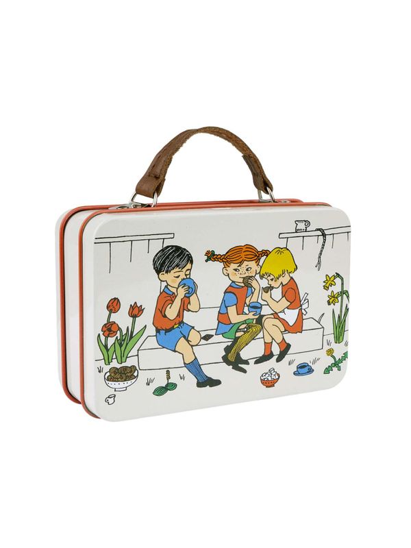 Small tin box Pippi Longstocking picnic - White