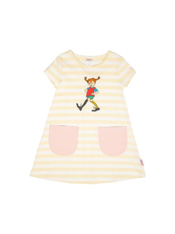 Klänning Pippi Långstrump - Gul/Vita ränder