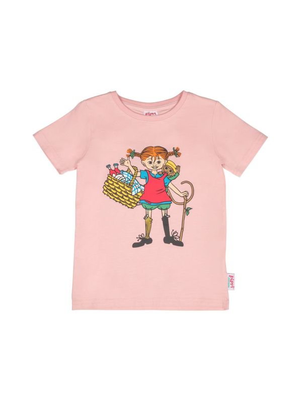 T-shirt Pippi Långstrump & Herr Nilsson på picknick - Rosa