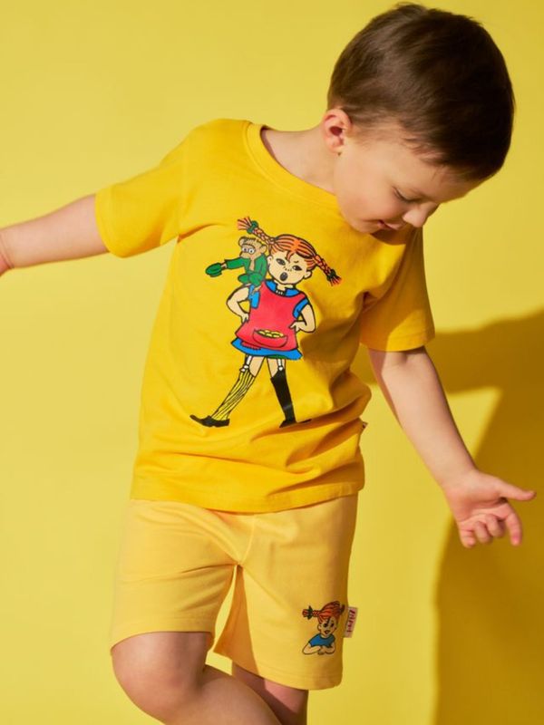 T-shirt Pippi Långstrump & Herr Nilsson - Gul